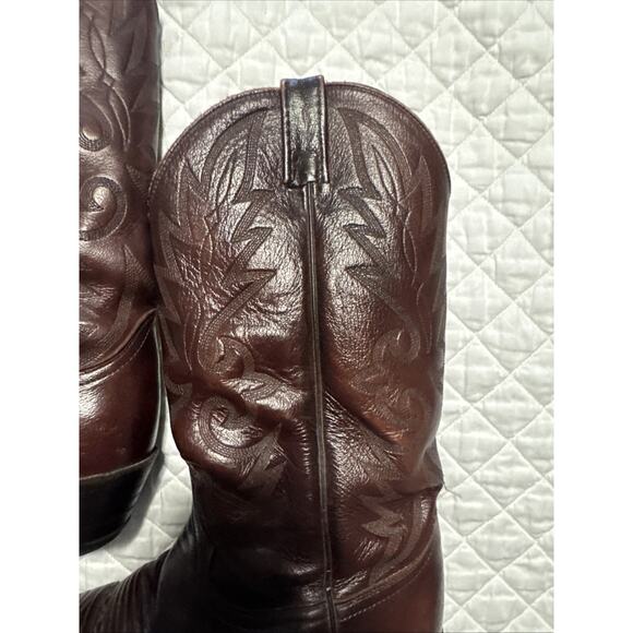 Dan Post Genuine Dark Brown Leather Men’s Western Cowboy Boots size Ew 8.5 - Picture 5 of 15